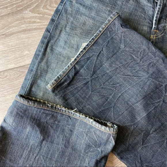 7 For All Mankind Relaxed Fit Straight Leg Button Fly Jeans - Picture 10 of 16